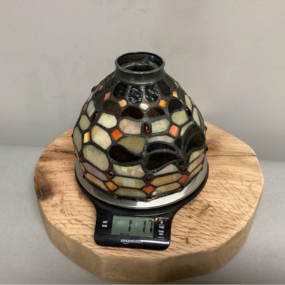 🟠 Beautiful Tiffany Style Stained Glass & Lead Joints Lamp Shade - Home Decor - Picture 16 of 16